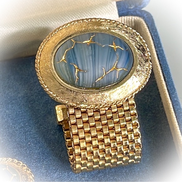 💕Check out this incredible set of Mesh Cufflinks & Tie Tack💕 - Picture 3 of 5